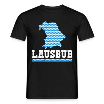 Lausbub Bayern Bayerisch Lausbua Shirt Herren - Männer T-Shirt - Schwarz - Vorne - AI Model Male 178 light (178cm)