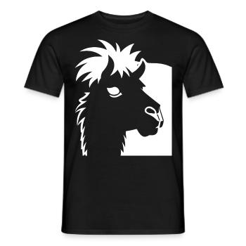 Drôle de lama Silhouette Cheeky Fun Lamas - T-shirt homme - noir - Devant - AI Model Male 178 light (178cm)
