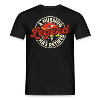 Krankenschwester Rente Rentnerin - Männer T-Shirt - Schwarz - Vorne - AI Model Male 178 light (178cm)