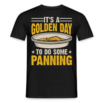 Goldwaschen Goldwäscher Goldschürfer Goldsucher - Männer T-Shirt - Schwarz - Vorne - AI Model Male 178 light (178cm)