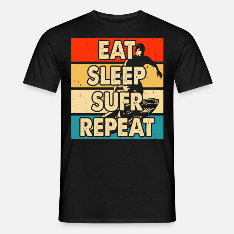 Surfen Surfer - Männer T-Shirt - Schwarz