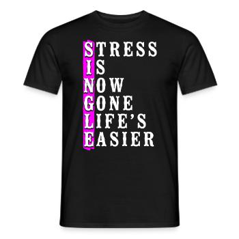Le stress de la fête de divorce heureuse est maintenant - T-shirt homme - noir - Devant - AI Model Male 178 light (178cm)
