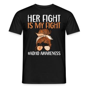 Votre combat est notre combat Sensibilisation au TDAH désordonnée - T-shirt homme - noir - Devant - AI Model Male 178 light (178cm)