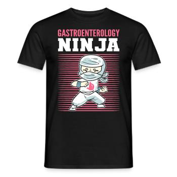 Gastroenterologie Ninja Gastroenterologe - Männer T-Shirt - Schwarz - Vorne - AI Model Male 178 light (178cm)
