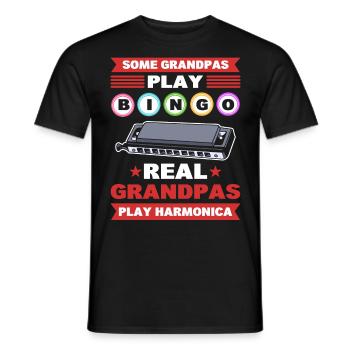Manche Großväter spielen Bingo Echte Großväter - Männer T-Shirt - Schwarz - Vorne - AI Model Male 178 light (178cm)