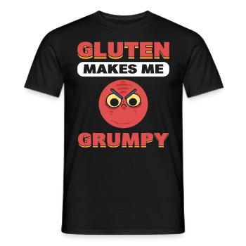 Gluten macht mich mürrisch Glutenfreie Diät - Männer T-Shirt - Schwarz - Vorne - AI Model Male 178 light (178cm)