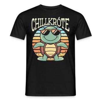 Relaxed Turtle Chill Toad - Men's T-Shirt - black - Front - AI Model Male 178 light (178cm)