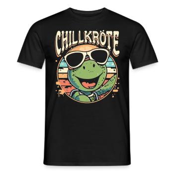 Relaxed Turtle Chill Toad - Men's T-Shirt - black - Front - AI Model Male 178 light (178cm)