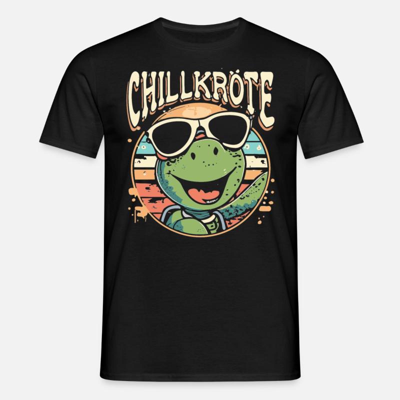 Relaxed Turtle Chill Toad - Men's T-Shirt - black