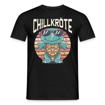 Relaxed turtles Chill toad - Men's T-Shirt - black - Front - AI Model Male 178 light (178cm)