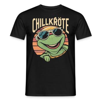 Relaxed turtles Chill toad - Men's T-Shirt - black - Front - AI Model Male 178 light (178cm)