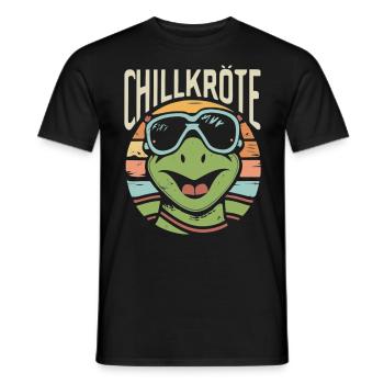 Relaxed Turtle Chill Toad - Men's T-Shirt - black - Front - AI Model Male 178 light (178cm)