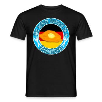 My soul animal is a schnitzel funny saying - Men's T-Shirt - black - Front - AI Model Male 178 light (178cm)