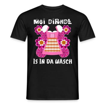 Mein Dirndl is in da Wäsch Bayern Shirt - Männer T-Shirt - Schwarz - Vorne - AI Model Male 178 light (178cm)