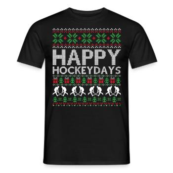 Hockey Moche Noël - T-shirt homme - noir - Devant - AI Model Male 178 light (178cm)