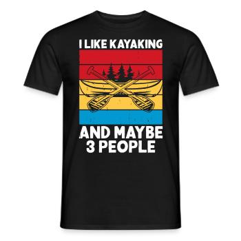 Kayak Kayaker Kayaker - Men's T-Shirt - black - Front - AI Model Male 178 light (178cm)