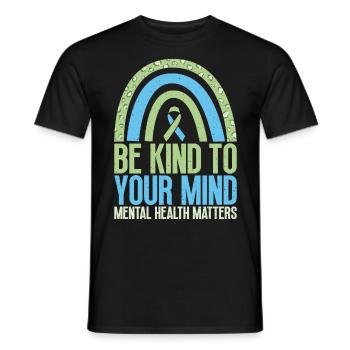 - Be Friendly Dyscalculia Awareness - Men's T-Shirt - black - Front - AI Model Male 178 light (178cm)