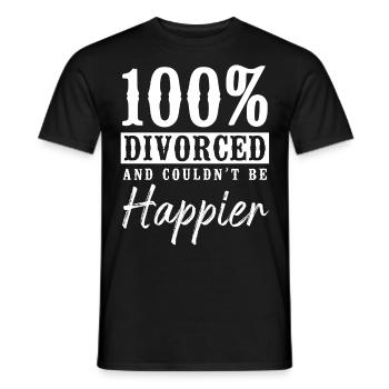 Happy Divorce Party 100% divorcé - T-shirt homme - noir - Devant - AI Model Male 178 light (178cm)