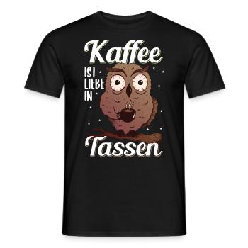 Café pour les grusouches du matin - T-shirt homme - noir - Devant - AI Model Male 178 light (178cm)