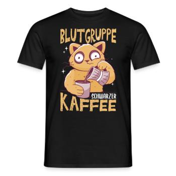 Groupe sanguin café noir pour les noctambules - T-shirt homme - noir - Devant - AI Model Male 178 light (178cm)