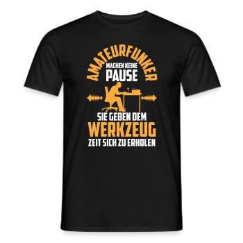 L’opérateur radioamateur ne prend pas de pause Opérateur radioamateur - T-shirt homme - noir - Devant - AI Model Male 178 light (178cm)