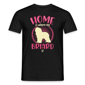Zuhause ist wo mein Briard ist Berger de Brie - Männer T-Shirt - Schwarz - Vorne - AI Model Male 178 light (178cm)