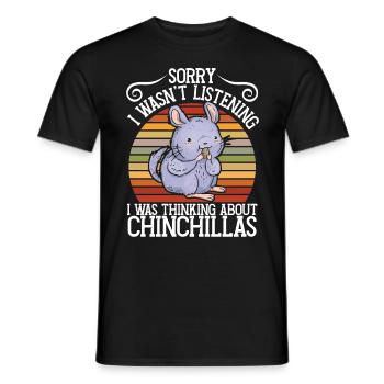 An Chinchilla gedacht Nagetier Wollmaus - Männer T-Shirt - Schwarz - Vorne - AI Model Male 178 light (178cm)