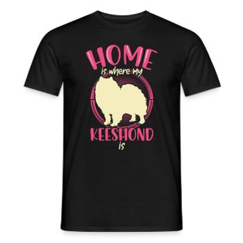 Wolfsspitz ist mein Zuhause Deutscher Spitz - Männer T-Shirt - Schwarz - Vorne - AI Model Male 178 light (178cm)