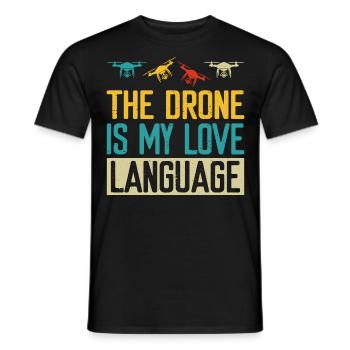 Drone - T-shirt homme - noir - Devant - AI Model Male 178 light (178cm)