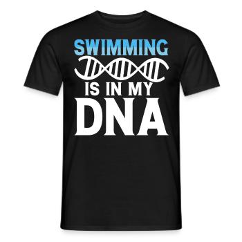 Flotteur de natation - T-shirt homme - noir - Devant - AI Model Male 178 light (178cm)