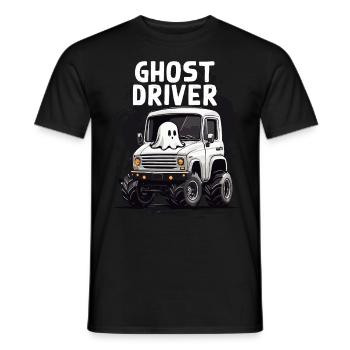Ghost driver Geisterfahrer Halloween Humour - T-shirt homme - noir - Devant - AI Model Male 178 light (178cm)