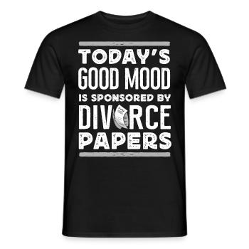 Happy Divorce Party Today's Good - Männer T-Shirt - Schwarz - Vorne - AI Model Male 178 light (178cm)