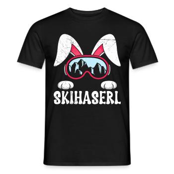 Skihaserl Skihasen Shirt Skihasen Apres Party - Männer T-Shirt - Schwarz - Vorne - AI Model Male 178 light (178cm)