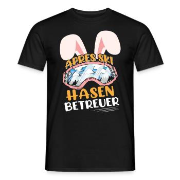 Apres-Ski Hasen Betreuer Skihaserl Skihase - Männer T-Shirt - Schwarz - Vorne - AI Model Male 178 light (178cm)