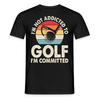 Golf golfeur - T-shirt homme - noir - Devant - AI Model Male 178 light (178cm)