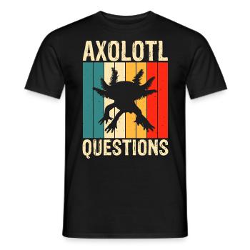 Axolotl Questions - Men's T-Shirt - black - Front - AI Model Male 178 light (178cm)