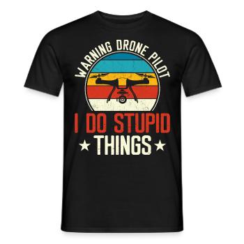 Drone - T-shirt homme - noir - Devant - AI Model Male 178 light (178cm)