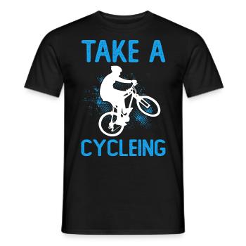 Fahrrad Radfahren - Männer T-Shirt - Schwarz - Vorne - AI Model Male 178 light (178cm)