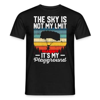 Parachutist - Men's T-Shirt - black - Front - AI Model Male 178 light (178cm)