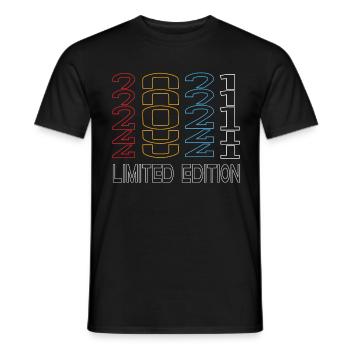 Limited Edition 2021 Geburtstag 2021 Vintage Retro - Männer T-Shirt - Schwarz - Vorne - AI Model Male 178 light (178cm)
