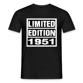 Edition Limitée 1951 Anniversaire 1951 Vintage Rétro - T-shirt homme - noir - Devant - AI Model Male 178 light (178cm)