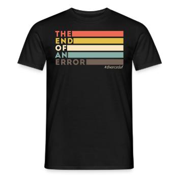 Happy Divorce Party Retro The End - Men's T-Shirt - black - Front - AI Model Male 178 light (178cm)