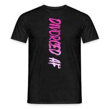 Happy Divorce Party Divorced Af - Men's T-Shirt - black - Front - AI Model Male 178 light (178cm)