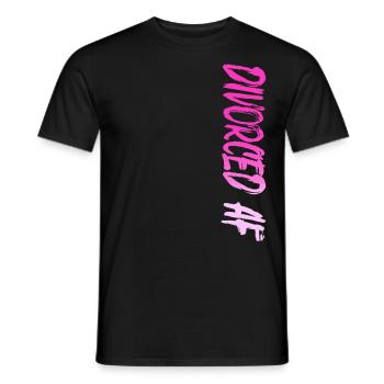 Happy Divorce Party Divorced Af - Men's T-Shirt - black - Front - AI Model Male 178 light (178cm)