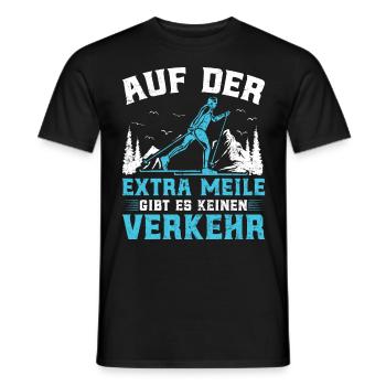 Ski de randonnée Pas de circulation sur le kilomètre supplémentaire - T-shirt homme - noir - Devant - AI Model Male 178 light (178cm)