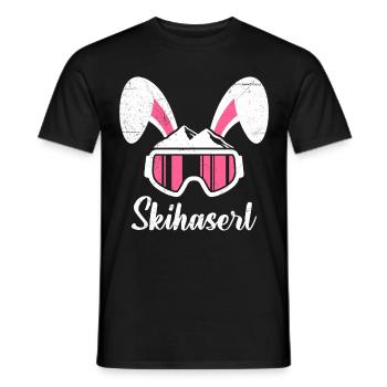 Skihaserl Skihasen Shirt Skihasen Apres Party - Männer T-Shirt - Schwarz - Vorne - AI Model Male 178 light (178cm)