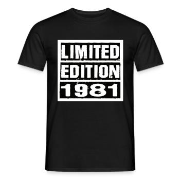 Limited Edition 1981 Geburtstag 1981 Vintage Retro - Männer T-Shirt - Schwarz - Vorne - AI Model Male 178 light (178cm)