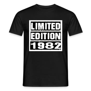 Edition Limitée 1982 Anniversaire 1982 Vintage Rétro - T-shirt homme - noir - Devant - AI Model Male 178 light (178cm)