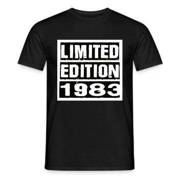 Limited Edition 1983 Birthday 1983 Vintage Retro - Men's T-Shirt - black - Front - AI Model Male 178 light (178cm)