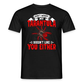 Tarentula ne t’aime pas non plus Pet - T-shirt homme - noir - Devant - AI Model Male 178 light (178cm)